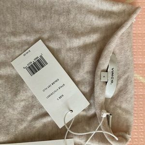 Vince cotton high neck sweater size S color flax new with tags